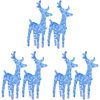 Image de vidaXL LED renne 6 pcs. bleu 240 LED acrylique