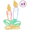 Image de vidaXL Silhouettes LED 3 pcs. Bougies de Noël avec 144 LED 70x42 cm