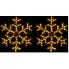 Image de vidaXL Flocons de neige LED 2 pcs. Blanc chaud 59x59 cm