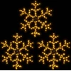 Image de vidaXL Flocons de neige LED 3 pcs. Blanc chaud 59x59 cm