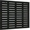 Image de vidaXL Tête de lit murale noire 146x3x91,5 cm Pin massif