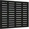 Image de vidaXL Tête de lit murale noire 141x3x91,5 cm Pin massif