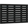 Image de vidaXL Tête de lit murale noire 106x3x63 cm pin massif