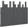Image de vidaXL Tête de lit murale Gris 108x3x80 cm Pin massif