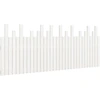 Image de vidaXL Tête de lit murale blanche 204x3x80 cm pin massif