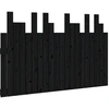 Image de vidaXL Tête de lit murale noire 127,5x3x80 cm pin massif