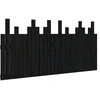 Image de vidaXL Tête de lit murale noire 166x3x80 cm pin massif