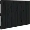 Image de vidaXL Tête de lit murale noire 95,5x3x60 cm pin massif
