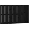 Image de vidaXL Tête de lit murale noire 140x3x90 cm pin massif