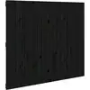 Image de vidaXL Tête de lit murale noire 127,5x3x110 cm Pin massif