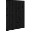 Image de vidaXL Tête de lit murale noire 82,5x3x110 cm pin massif
