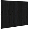 Image de vidaXL Tête de lit murale noire 140x3x110 cm pin massif