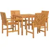 Image de vidaXL Ensemble de jardin 5 pcs brun bois massif acacia