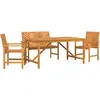 Image de vidaXL Ensemble de jardin 4 pcs brun bois massif acacia