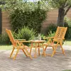Image de vidaXL Ensemble de jardin 3 pcs brun bois massif acacia
