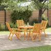 Image de vidaXL Chaise de jardin 4 pcs Marron 57 x 72 x 109 cm Bois massif Acacia