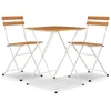 Image de vidaXL Ensemble bistrot 3 pièces pliable bois massif acacia et acier