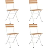 Image de vidaXL Chaises de bistrot 4 pcs. Pliable bois massif acacia et acier