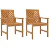 Image de vidaXL Chaises de jardin 2 pcs. Bois massif acacia