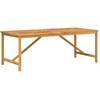 Image de vidaXL Table de jardin à manger 200x90x74 cm en bois massif d'acacia