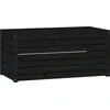 Image de vidaXL Coffre de jardin noir 101x50,5x46,5 cm pin massif