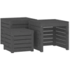 Image de vidaXL Ensemble de 3 boîtes de jardin Gris Pin massif