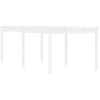 Image de vidaXL Table de jardin blanche 203,5x100x76 cm pin massif