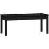 Image de vidaXL Banc de jardin noir 109x44x45 cm pin massif