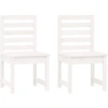 Image de vidaXL Chaises de jardin 2 pcs. Blanc 50x48x91,5 cm Pin massif