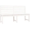 Image de vidaXL Banc de jardin blanc 157,5 cm Pin massif