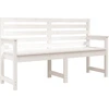 Image de vidaXL Banc de jardin blanc 159,5x48x91,5 cm pin massif