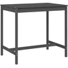 Image de vidaXL Table de jardin Gris 121x82,5x110 cm Pin massif