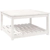 Image de vidaXL Table de jardin blanche 82,5x82,5x45 cm pin massif