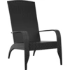 Image de vidaXL Chaise de jardin Adirondack Noir Poly Rattan