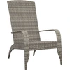 Image de vidaXL Chaise de jardin Adirondack Gris Poly Rattan