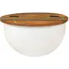 Image de vidaXL Table basse blanche 50x27 cm Vieux bois massif