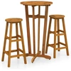 Image de vidaXL Ensemble de bar 3 pièces en bois massif d'acacia