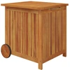 Image de vidaXL Coffre de jardin avec roulettes 60x50x58 cm bois massif acacia