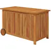 Image de vidaXL Coffre de jardin avec roulettes 90x50x58 cm bois massif acacia