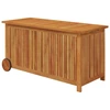 Image de vidaXL Coffre de jardin avec roulettes 113x50x58 cm bois massif acacia