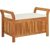 Image de vidaXL Banc de jardin avec coussins 91 cm bois massif acacia