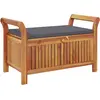 Image de vidaXL Banc de jardin avec coussins 91 cm bois massif acacia
