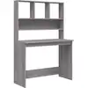 Image de vidaXL Bureau avec étagère Gris Sonoma 102x45x148 cm Bois composite