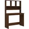 Image de vidaXL Bureau avec étagère Chêne brun 102x45x148 cm Bois composite