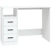 Image de vidaXL Bureau avec tiroirs blanc 102x50x76 cm Bois composite