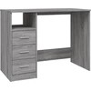 Image de vidaXL Bureau avec tiroirs gris Sonoma 102x50x76 cm