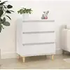 Image de vidaXL Sideboard blanc brillant 60x35x70 cm bois composite
