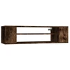 Image de vidaXL Armoire TV murale chêne fumé 100x30x26,5 cm Bois composite