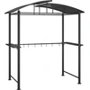 Image de Gazebo pour barbecue avec étagères, anthracite, 210X114X230 Cm, acier Lumarko !