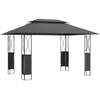 Image de vidaXL Pavillon avec toit Anthracite 400x300x270 cm Acier